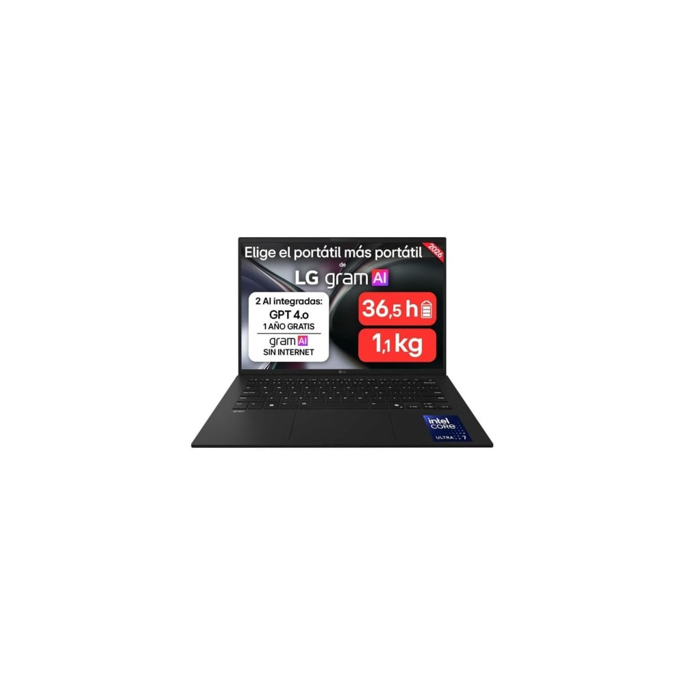 Portátil LG Gram 14ZD90U-G.AX85BN Intel Core Ultra 7-355/ 32GB/ 512GB SSD/ 14'/ Sin Sistema Operativo | Portátiles