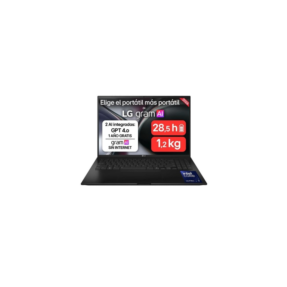 Portátil LG Gram 16ZD90TL-G.AX85BN Intel Core Ultra 7-258V/ 32GB/ 512GB SSD/ 16'/ Sin Sistema Operativo | Portátiles