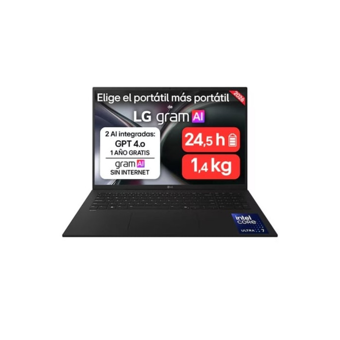 Portátil LG Gram 17ZD90TL-G.AX85BN Intel Core Ultra 7-258V/ 32GB/ 512GB SSD/ 17'/ Sin Sistema Operativo | Portátiles