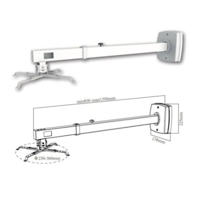 Soporte de Pared para Proyector Approx appSV03P/ Extensible/ hasta 10kg | Soportes
