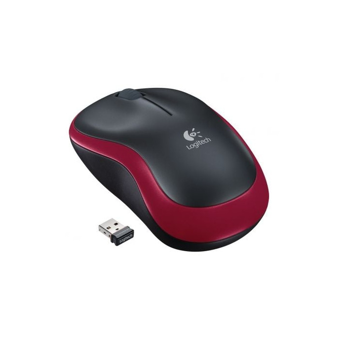 Ratón Inalámbrico Logitech M185/ Hasta 1000 DPI/ Rojo | Ratones
