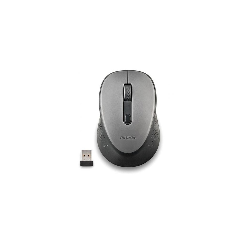 Ratón Inalámbrico NGS Dew Gray/ Hasta 1600 DPI/ Gris | Ratones