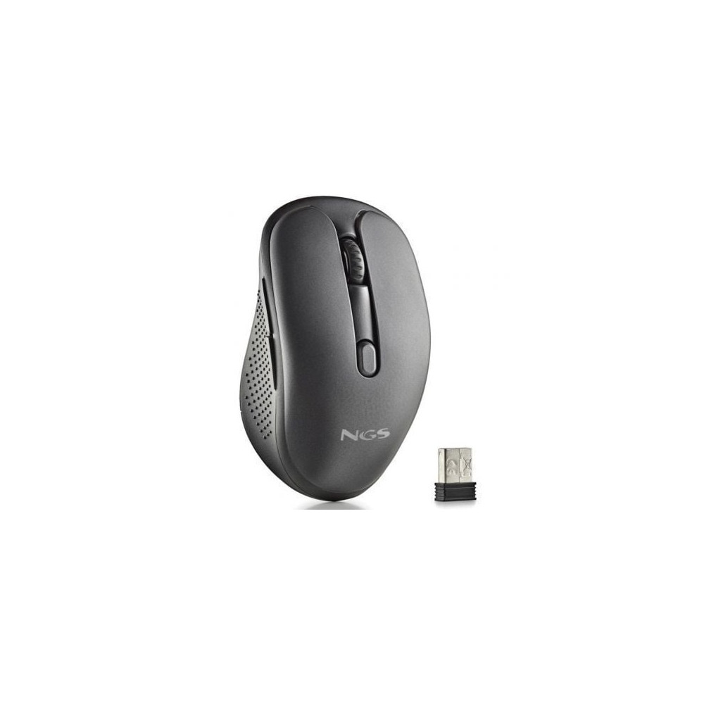 Ratón Inalámbrico NGS Evo Spook silencioso/ Batería recargable/ Hasta 1600 DPI/ Negro | Ratones
