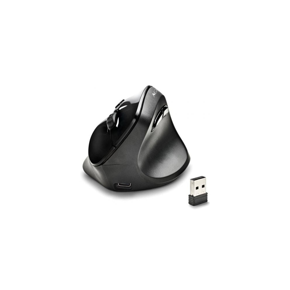 Ratón Vertical Inalámbrico NGS EVO Moksha/ Batería recargable/ Hasta 2400 DPI | Ratones