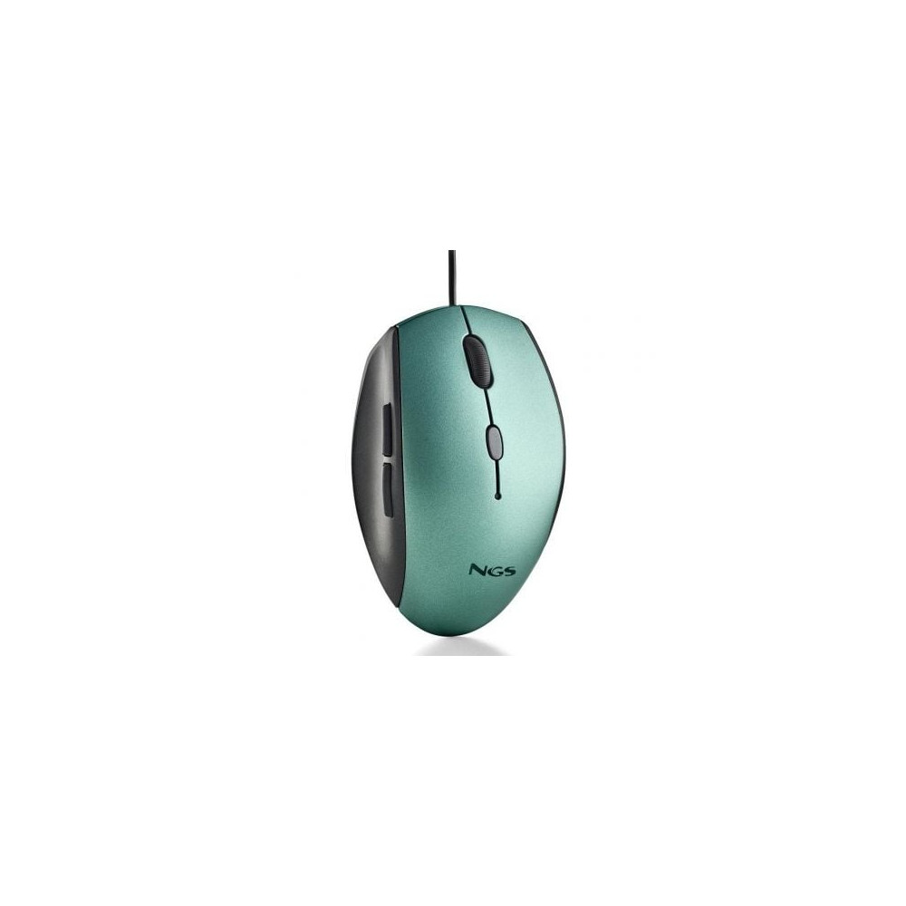 Ratón Ergonómico NGS Moth Ice/ Hasta 1600 DPI/ Verde Hielo | Ratones