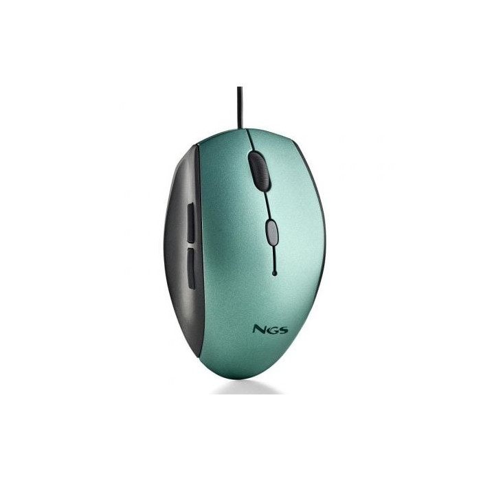 Ratón Ergonómico NGS Moth Ice/ Hasta 1600 DPI/ Verde Hielo | Ratones