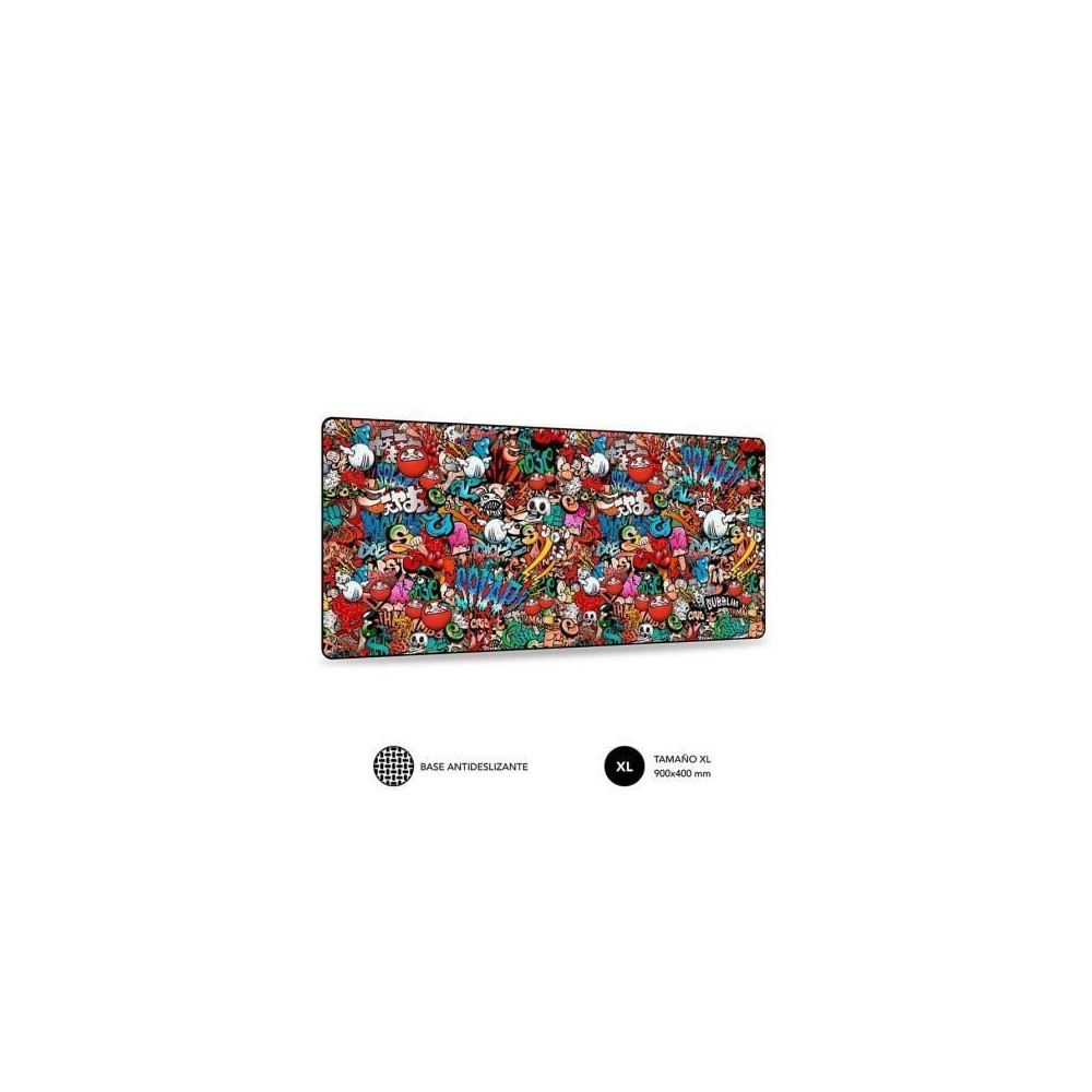 Alfombrilla Subblim 01PUW02 Graffiti XL/ 900 x 400 x 3 mm | Alfombrillas
