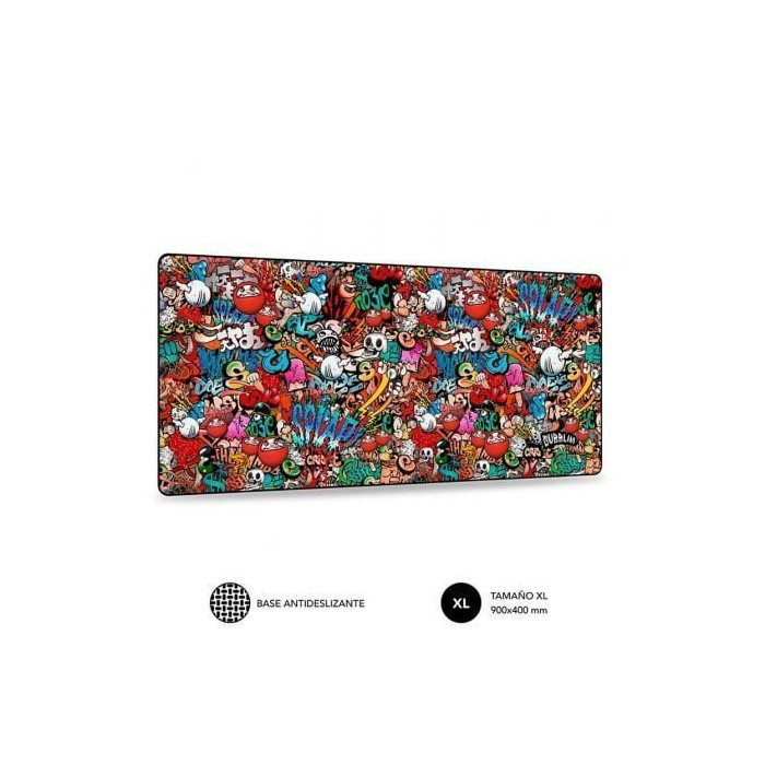 Alfombrilla Subblim 01PUW02 Graffiti XL/ 900 x 400 x 3 mm | Alfombrillas