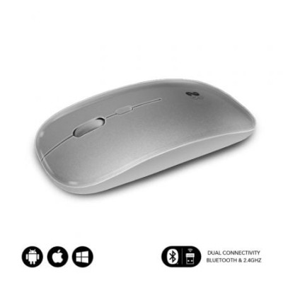 Ratón Inalámbrico Subblim Dual Flat/ Batería recargable/ Hasta 1600 DPI/ Plata | Ratones