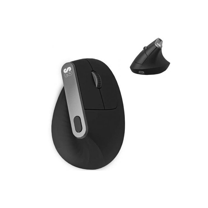 Ratón Ergonómico Inalámbrico Subblim Nature Vertical Ergo Dual Battery/ Batería Recargable/ Hasta 4000 DPI/ Negro | Ratones