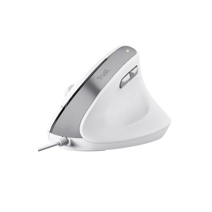 Ratón Vertical Trust Bayo II/ Hasta 2400 DPI/ Blanco | Ratones