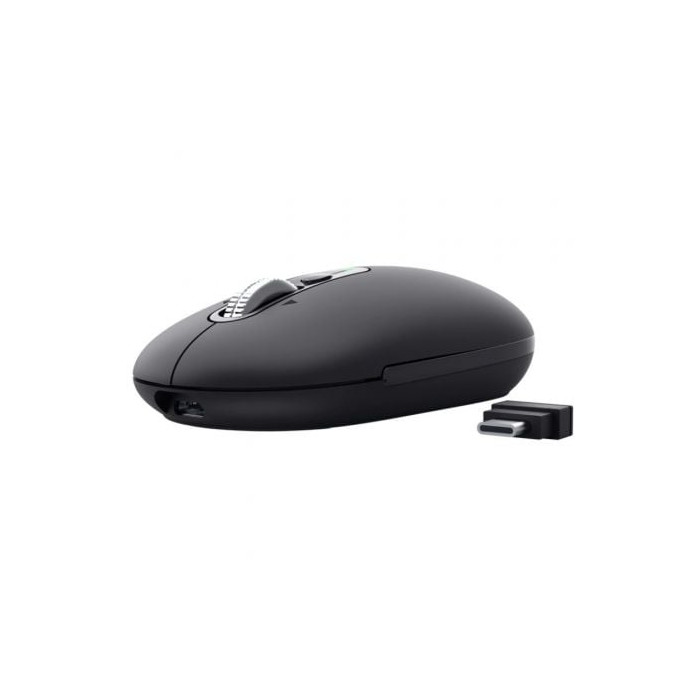 Ratón Inalámbrico Trust Seron 26018/ Batería recargable/ Hasta 3200 DPI/ Negro | Ratones