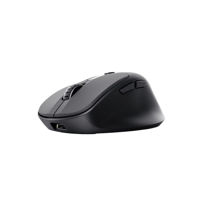 Ratón Ergonómico Inalámbrico Trust Zevo 25991/ Batería recargable/ Hasta 4000 DPI/ Negro | Ratones