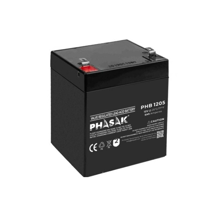 Batería Phasak PHB 1205 compatible con SAI/UPS PHASAK según especificaciones | Accesorios