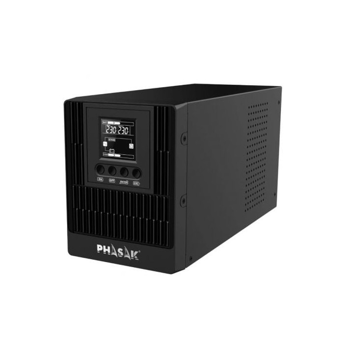 SAI Online Phasak 1000 VA Online LCD/ 1000VA-1000W/ 3 Salidas/ Formato Torre | SAI