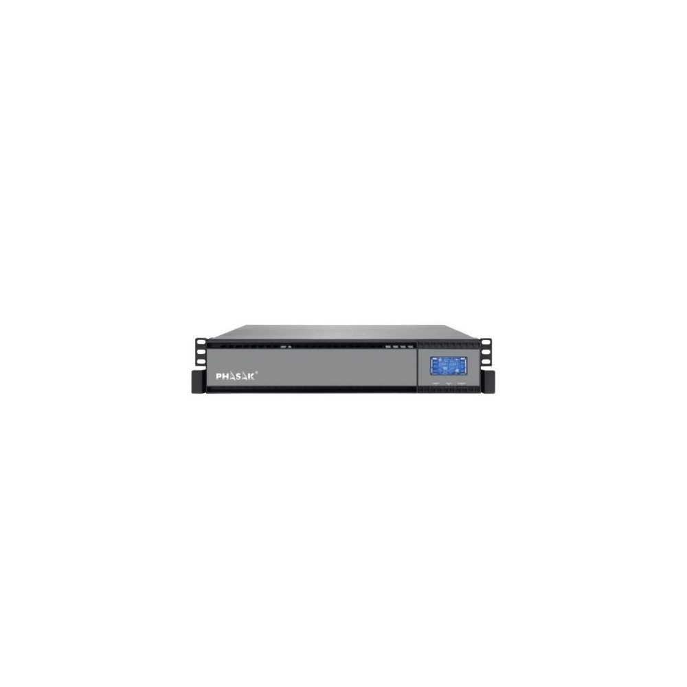 SAI Online Phasak Rack 19' 1000 VA Online LCD/ 1000VA-900W/ 2 Salidas/ Formato Rack | SAI