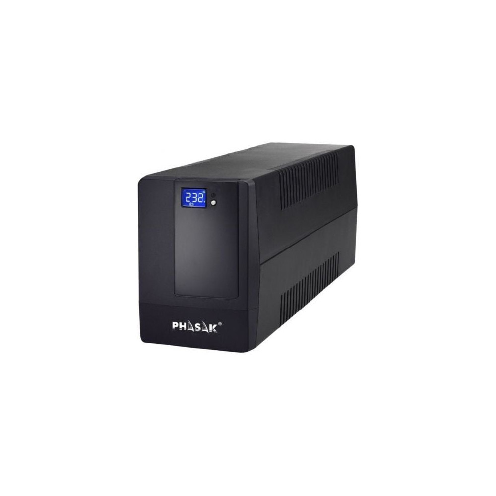 SAI Línea Interactiva Phasak 600 VA LCD/ 600VA/ 2 Salidas/ Formato Torre | SAI