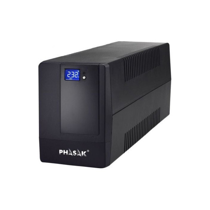 SAI Línea Interactiva Phasak 600 VA LCD/ 600VA/ 2 Salidas/ Formato Torre | SAI