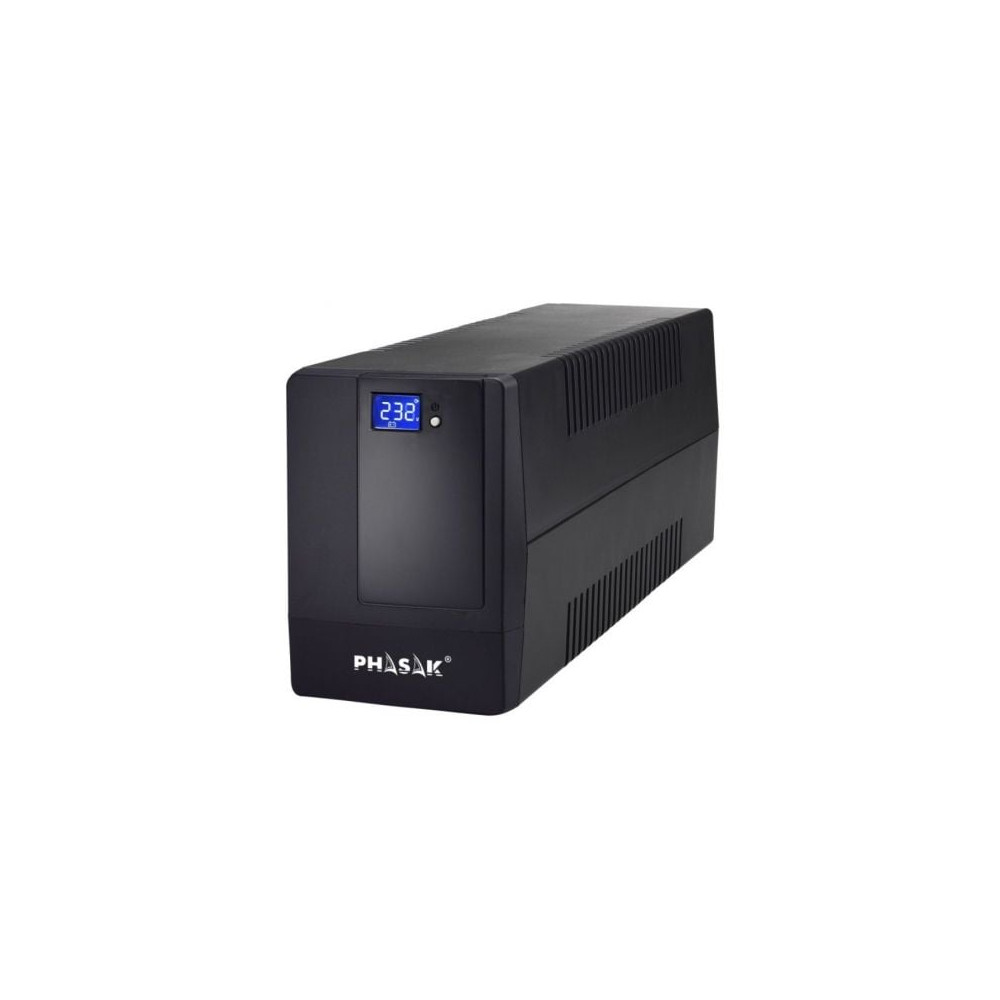 SAI Línea Interactiva Phasak 650 VA LCD Interactive/ 650VA/ 2 Salidas/ Formato Torre | SAI