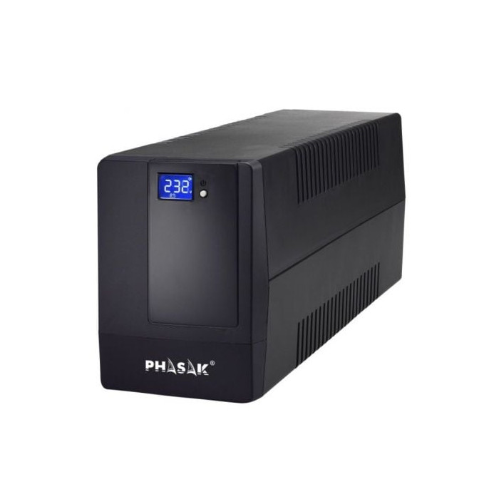 SAI Línea Interactiva Phasak 650 VA LCD Interactive/ 650VA/ 2 Salidas/ Formato Torre | SAI