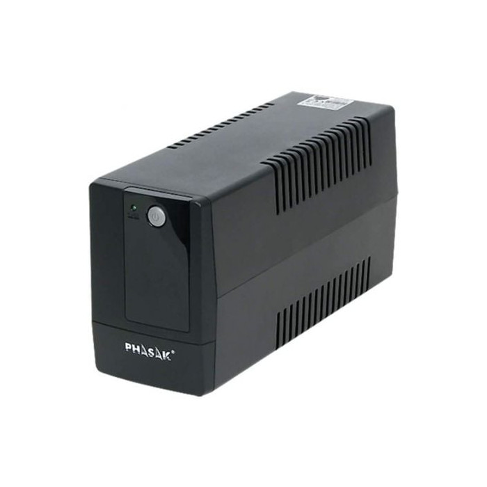 SAI Línea Interactiva Phasak Basic Interactive 600 VA/ 600VA-360W/ 2 Salidas/ Formato Torre | SAI