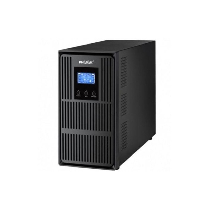 SAI Online Phasak Conqueror Pro 3000 VA Online LCD/ 3000VA-2700W/ 3 Salidas/ Formato Torre | SAI