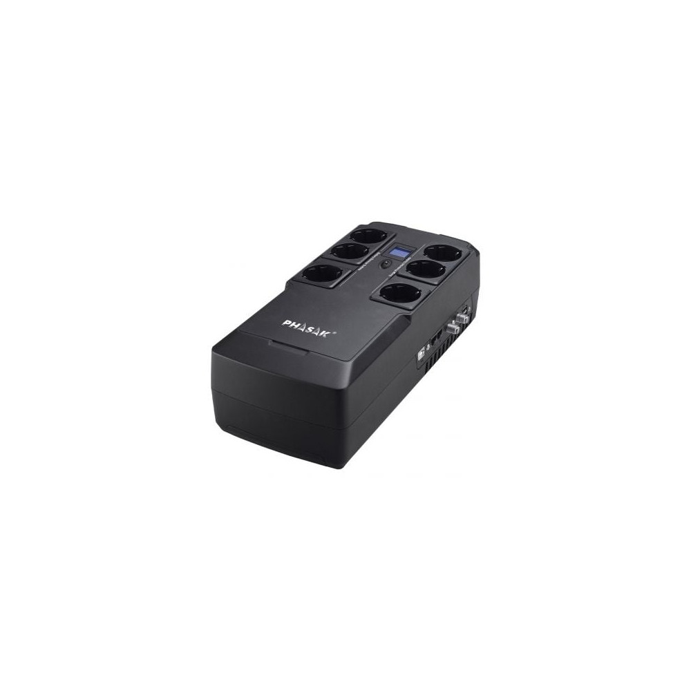 SAI Línea Interactiva Phasak Kryptos 800 VA/ 480W/ 6 Salidas/ Formato Bloque | SAI