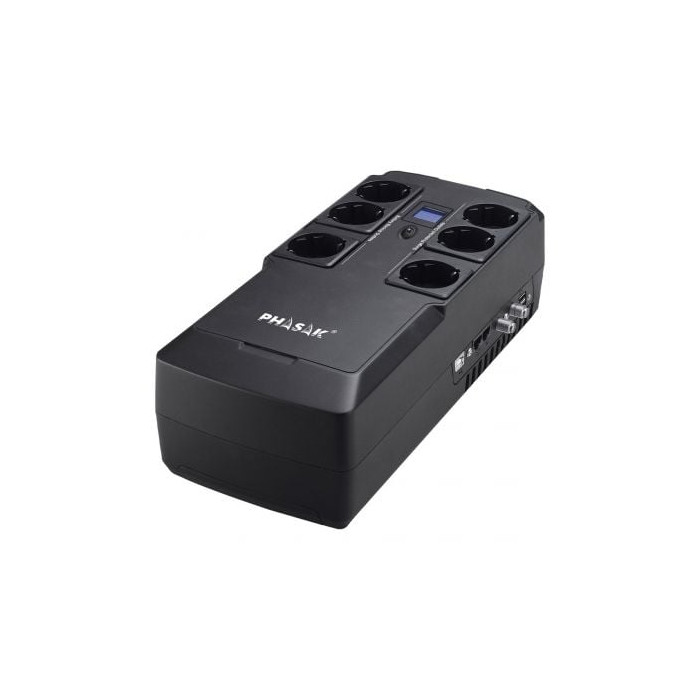 SAI Línea Interactiva Phasak Kryptos 800 VA/ 480W/ 6 Salidas/ Formato Bloque | SAI