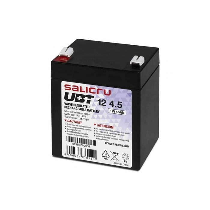 Batería Salicru UBT 12/4,5 compatible con SAI Salicru según especificaciones | Accesorios