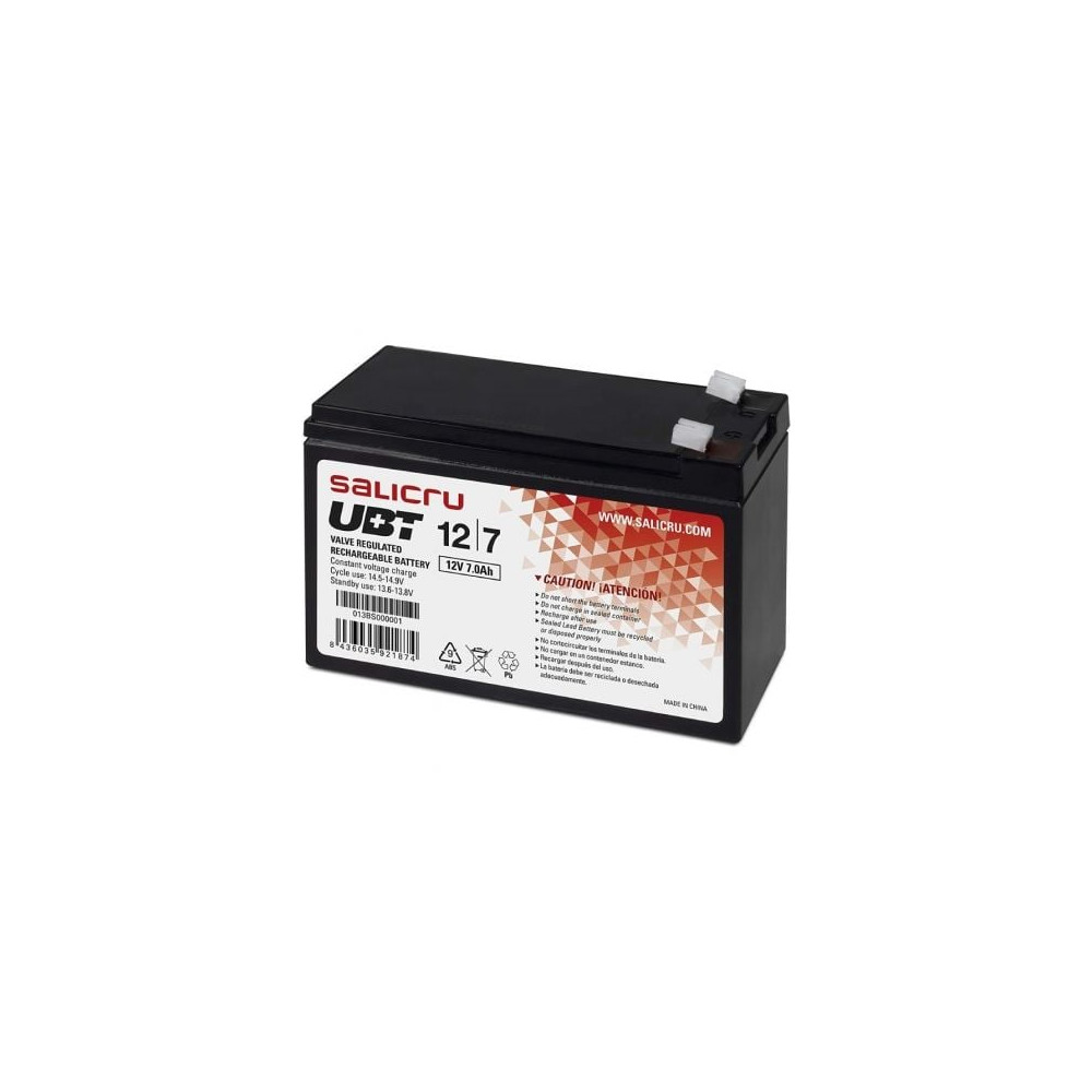 Batería Salicru UBT 12/7 V2 compatible con SAI Salicru según especificaciones | Accesorios
