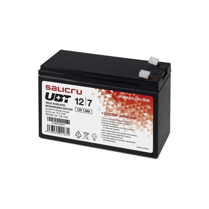 Batería Salicru UBT 12/7 V2 compatible con SAI Salicru según especificaciones | Accesorios