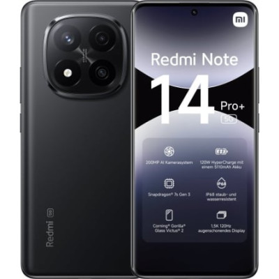 Smartphone Xiaomi Redmi Note 14 Pro+ 12GB/ 256GB/ 6.67'/ 5G/ Negro | Smartphones