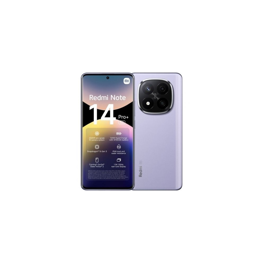 Smartphone Xiaomi Redmi Note 14 Pro+ 8GB/ 256GB/ 6.67'/ 5G/ Púrpura | Smartphones