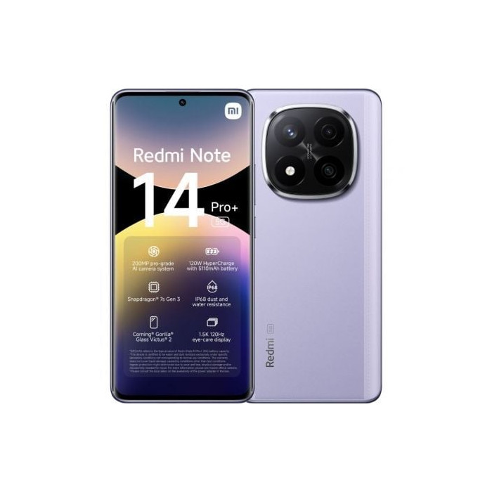 Smartphone Xiaomi Redmi Note 14 Pro+ 8GB/ 256GB/ 6.67'/ 5G/ Púrpura | Smartphones