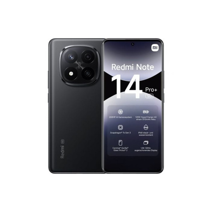 Smartphone Xiaomi Redmi Note 14 Pro+ 12GB/ 512GB/ 6.67'/ 5G/ Negro | Smartphones