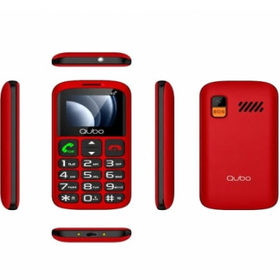 Teléfono Móvil Qubo P-186RD 4G para Personas Mayores/ Rojo | Básicos
