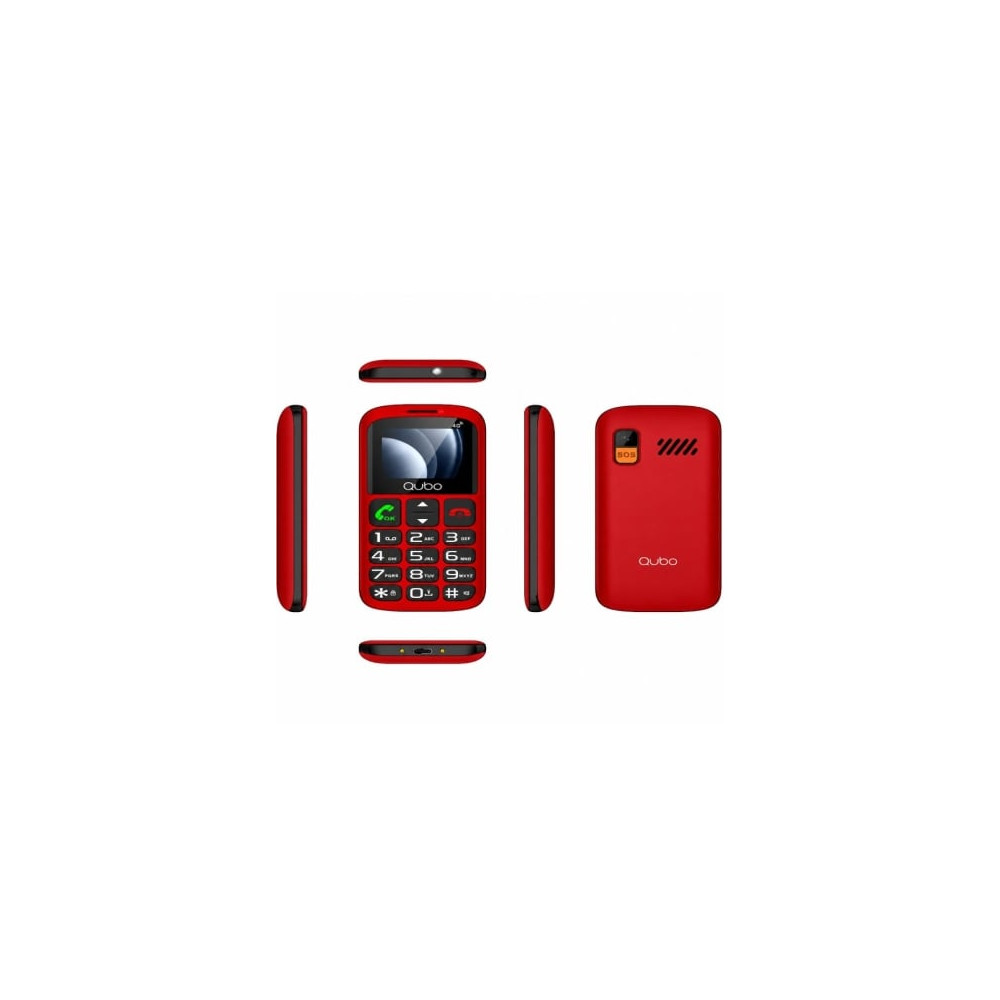 Teléfono Móvil Qubo P-186RD 4G para Personas Mayores/ Rojo | Básicos