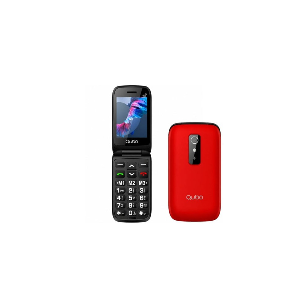 Teléfono Móvil Qubo P-220RD 4G para Personas Mayores/ Rojo | Básicos