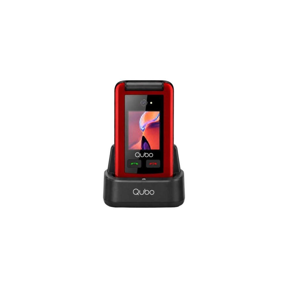 Teléfono Móvil Qubo X-247RDC 4G para Personas Mayores/ Rojo | Básicos