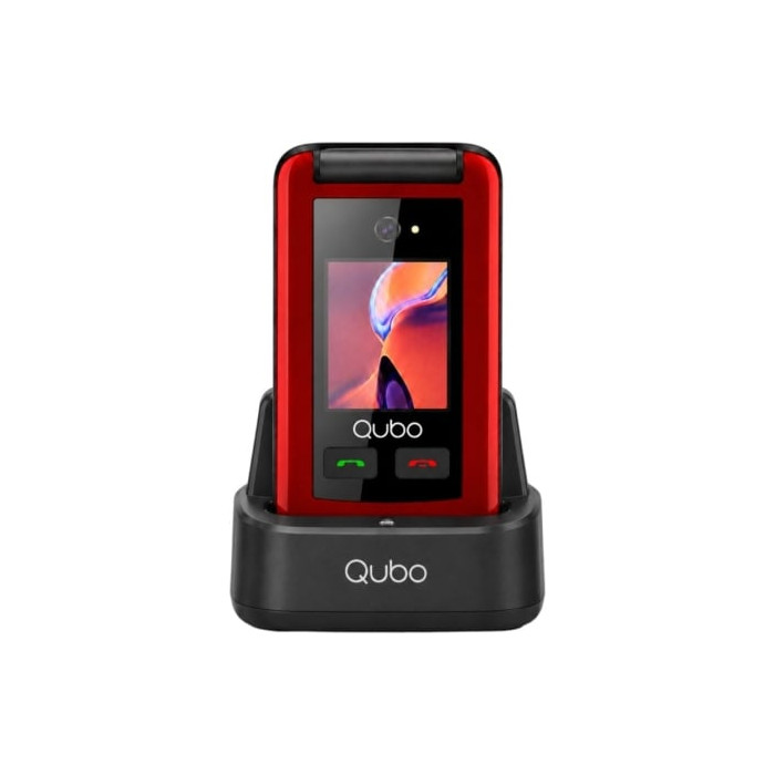 Teléfono Móvil Qubo X-247RDC 4G para Personas Mayores/ Rojo | Básicos