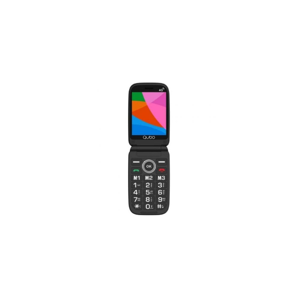 Teléfono Móvil Qubo X-D340 4G para Personas Mayores/ Negro | Básicos