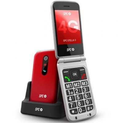 Teléfono Móvil SPC Stella 3 para Personas Mayores/ 4G/ Rojo | Básicos