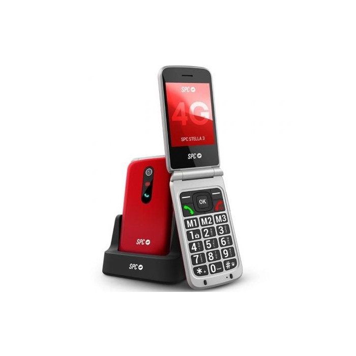 Teléfono Móvil SPC Stella 3 para Personas Mayores/ 4G/ Rojo | Básicos