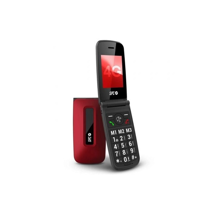 Teléfono Móvil SPC Titan 2 para Personas Mayores/ 4G/ Rojo | Básicos