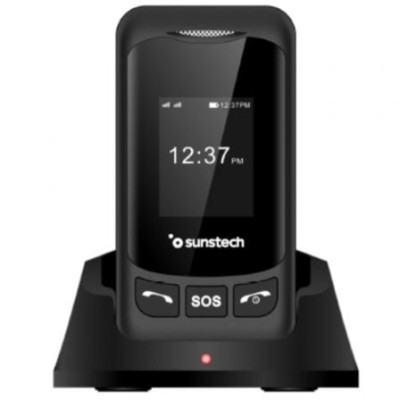 Teléfono Móvil Sunstech CELT26 para Personas Mayores/ Negro | Básicos