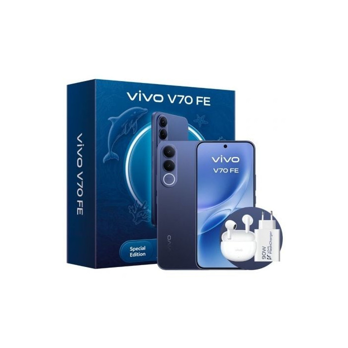 Smartphone Vivo V70 FE 8GB/ 256GB/ 6.83'/ 5G/ Azul/ Incluye Cargador + Auriculares | Smartphones