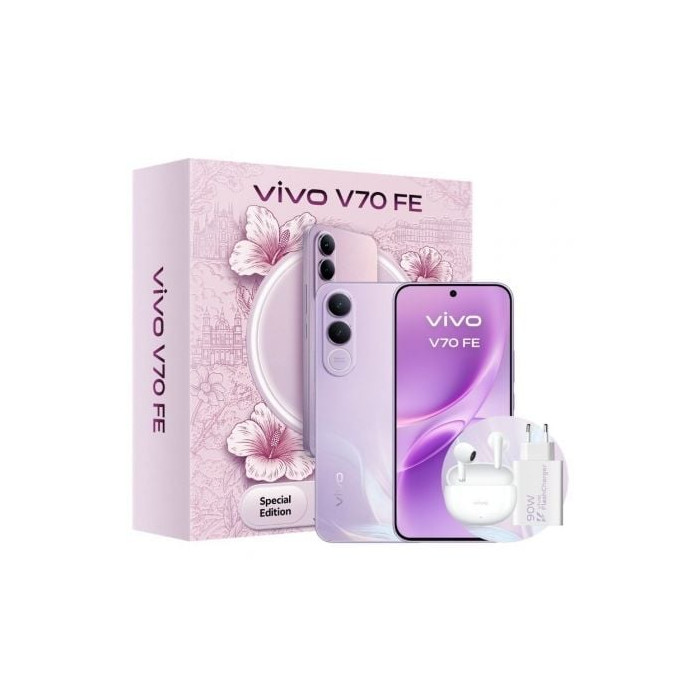Smartphone Vivo V70 FE 8GB/ 256GB/ 6.83'/ 5G/ Púrpura/ Incluye Cargador + Auriculares | Smartphones