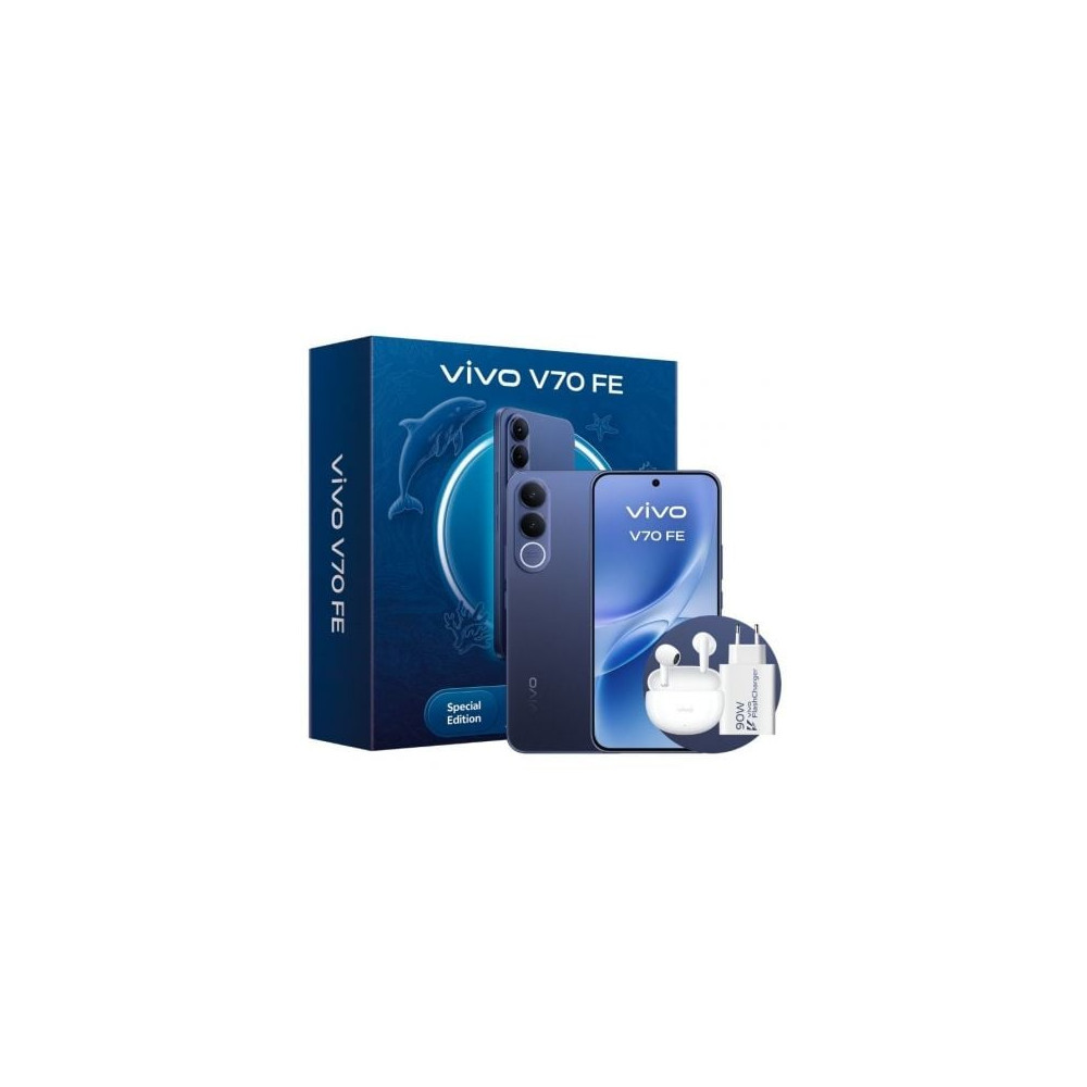 Smartphone Vivo V70 FE 8GB/ 512GB/ 6.83'/ 5G/ Azul/ Incluye Cargador + Auriculares | Smartphones