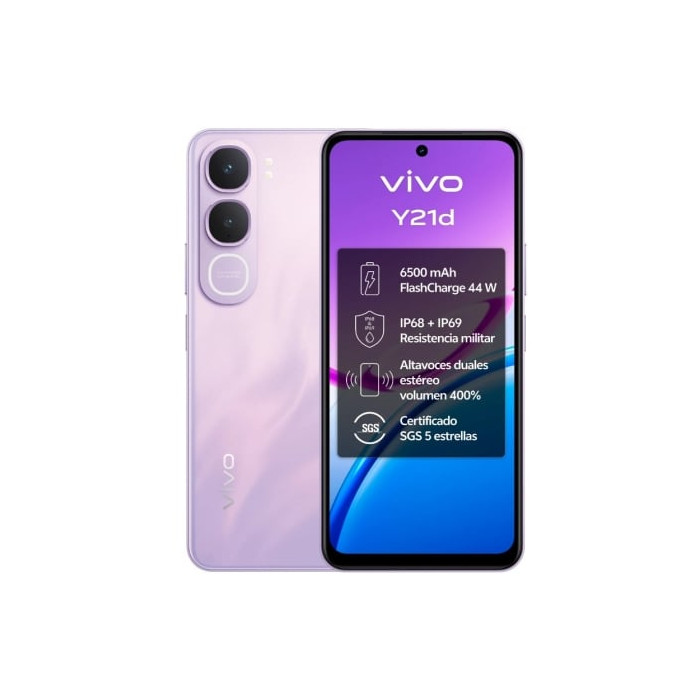 Smartphone Vivo Y21d 4GB/ 128GB/ 6.68'/ Púrpura | Smartphones
