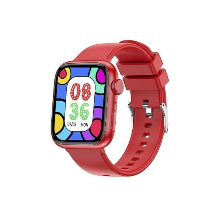 Smartwatch Forever IGo Watch 3 JW-500/ Notificaciones/ Frecuencia Cardíaca/ Rojo | Smartwatch